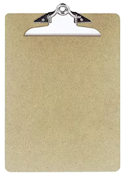 CLIPBOARDS, OFFICEMATE, HARDBOARD, LETTER SIZE, BROWN, 3/CT LARGE